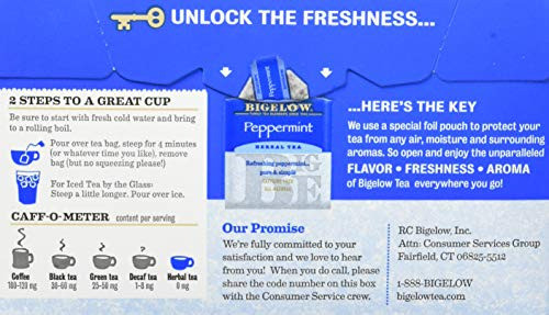 Bigelow Hierbabuena Hierbas Bolsas De Té 20 Contador D... 1