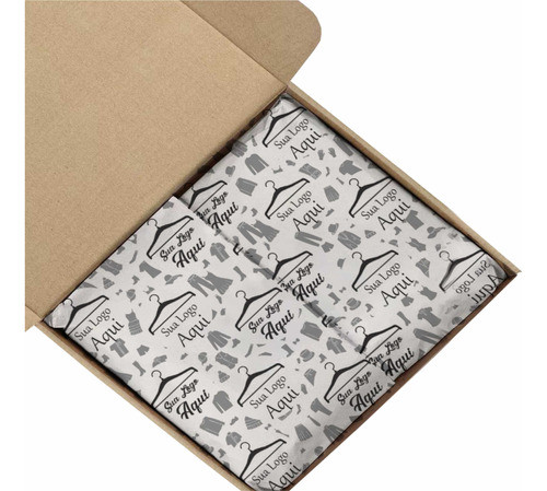 Papel Seda Personalizado Sua Logo 4000 Un.  15x21-1cor 0