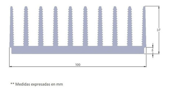 Disipador Aluminio Reforzado - Indoor 10x15 Cm - 100w 1