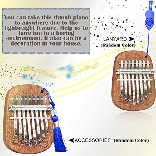 Gecko Kalimba Piano De Pulgar Portátil De Madera De Caoba, P 1
