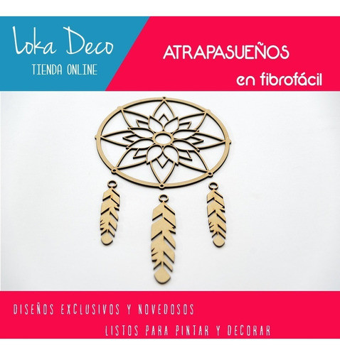 Atrapasueños Con Plumas Fibrofácil Calados 10cm X10 Unidades 0