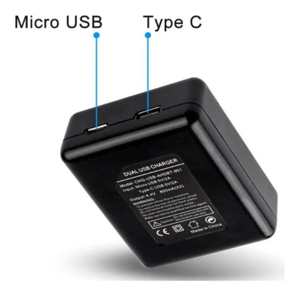 Cargador Gopro Hero 9 10 Black Doble Alt. + 1 Batería Alt. 1