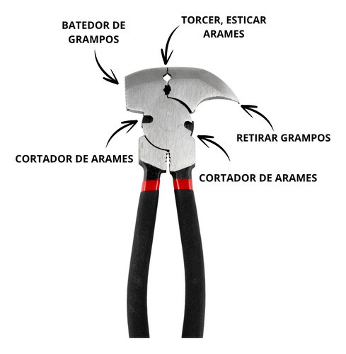 Alicate Fazendeiro 10 Pol Multifunção Arame Profissional. 1