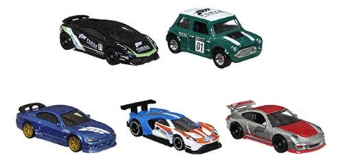 Hot Wheels Forza - Paquete De 5 Autos De Carreras 0