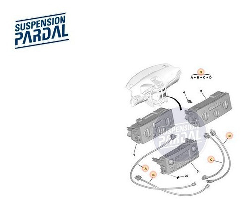 Cables Comando Aire Acondicionado Peugeot 207 Cc Gti 6451tp 1