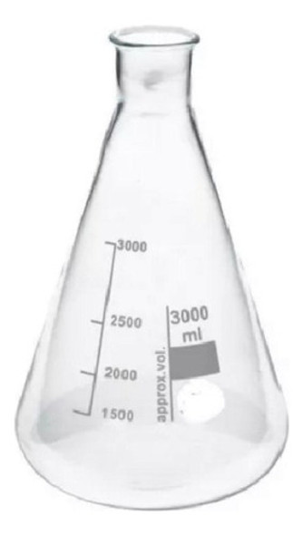 Erlenmeyer Boca Estreita 3000ml 0