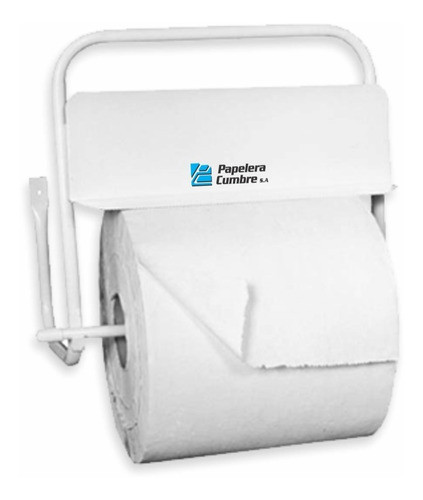 Porta Rollo Pared Bobina Industrial 400mt Bco Dispenser Prem 0