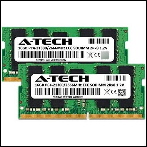A-tech 32gb (2x16gb) Reemplazo Ram Synology D4ecso-g, | 2rx8 1