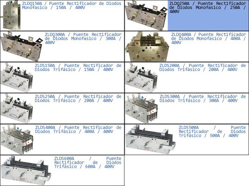Zldq250a Puente Rectificador De Diodos Monofasico 250a 400-p 1