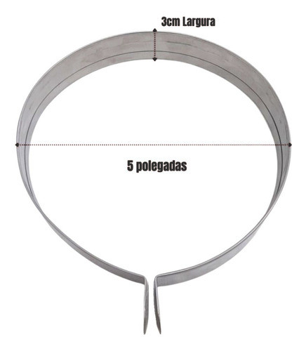 Kit 2 Curvas 5 Polegadas 45º Inox 430 Brilhante Abraçadeira 1