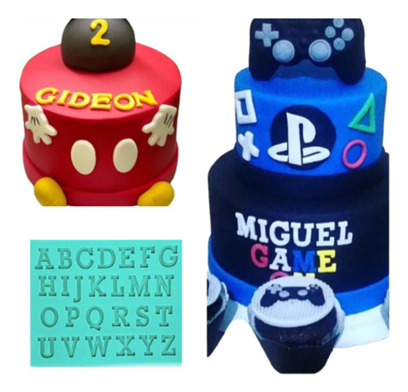 Molde De Silicone Alfabeto Letras Maiúsculas Mod 1 0