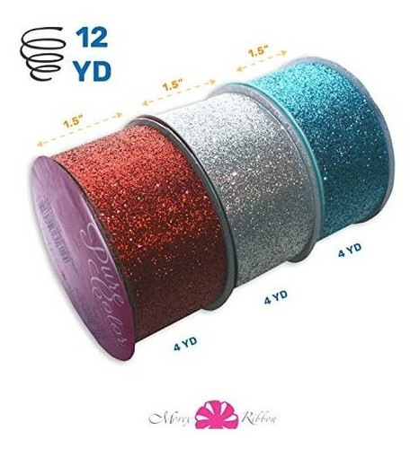 Cinta Con Purpurina Para Arte, Bodas, Fiestas, Deco, 3u - 01 1