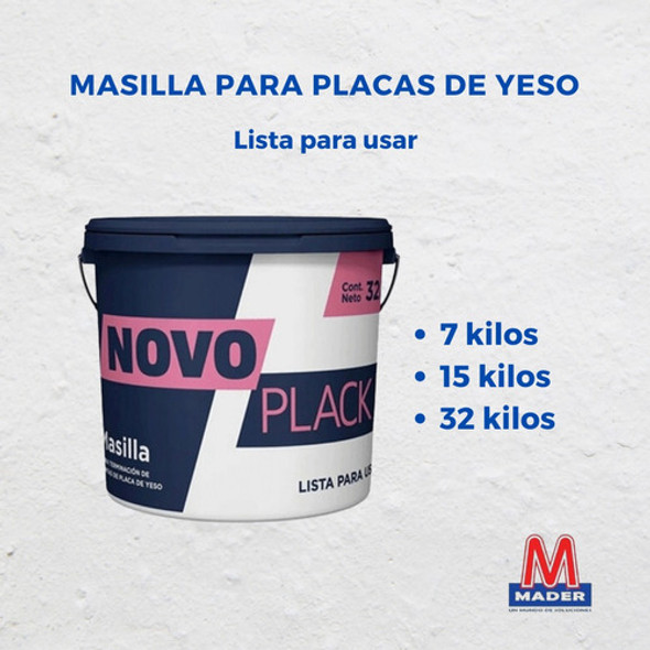 Masilla Para Placas De Yeso Novoplack Lista Para Usar 7 Kg 1