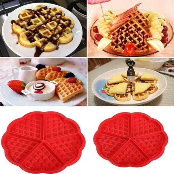 Molde Silicona Waffles En Forma De Pastel Antiadherente 1