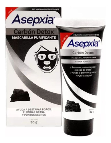 Asepxia Carbón Detox Mascarilla Purificante 30 G 0
