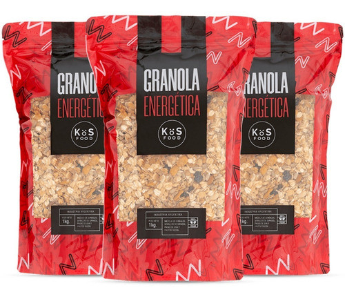 Granola Mix Energy Kos Food 1 Kg -  3 Unidades 0