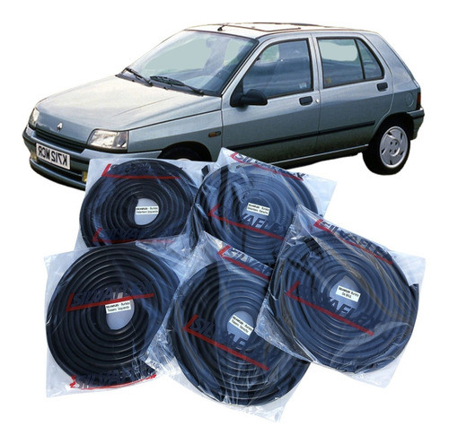 Burletes Para 4 Puertas + Baul (kit 5 Unidades) Renault Clio 5p 1994 Al 2000 +regalo! Silvaflex 0
