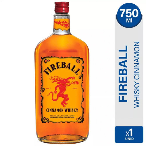 Whisky Fireball Cinnamon 750ml Origen Canada - 01mercado 0