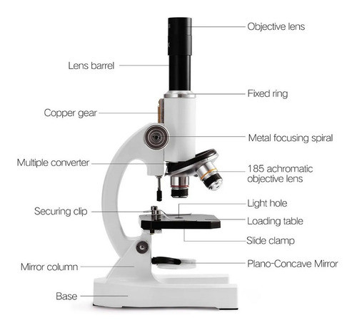 Microscópio Óptico Monocular 64x2400 C/ Nf 1