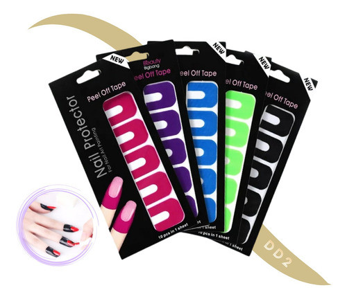 Protector De Bordes Para Uñas Esmaltes Peel Off Tape Nail 0