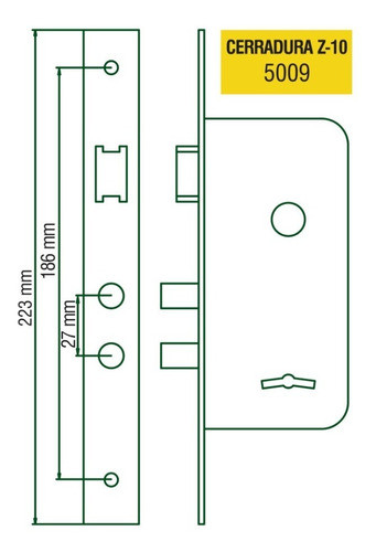 Cerradura Elisil 5009 Z10 Buje - Ferrejido 1
