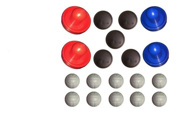 Set 4 Manoplas Tejo + 5 Discos Tejo + 10 Pelotitas Metegol 0 Set 4 Manoplas Tejo + 5 Discos Tejo + 10 Pelotitas Metegol 0