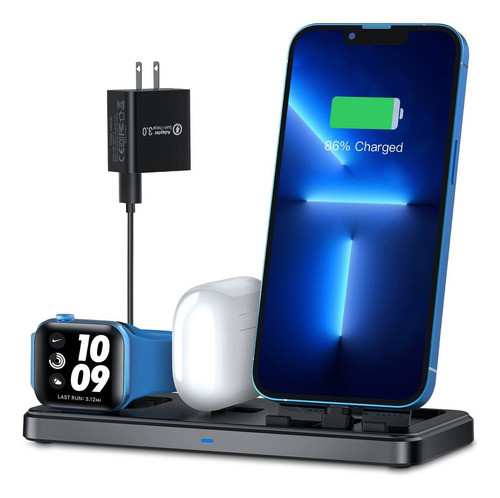 Estacin De Carga 3 En 1 Para Dispositivos Apple, Soporte De 0