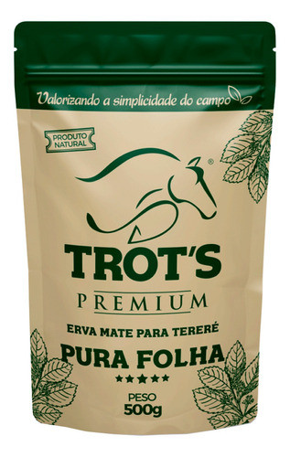 Erva Mate Tereré Trot's Premium 500g Sabor Pura Folha 0