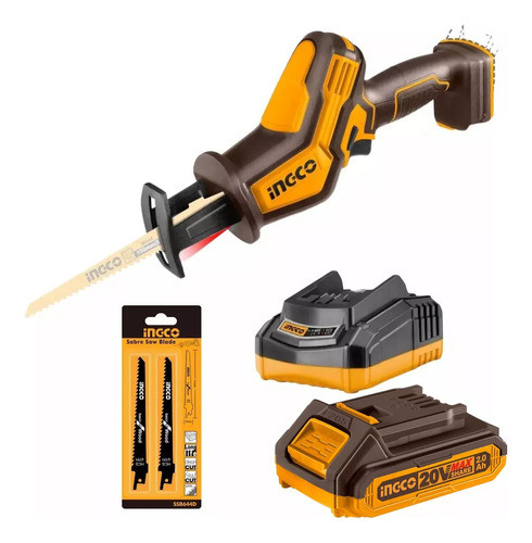 Sierra Sable 20v P20s Ingco Crsli6508 C/bateria Y Cargador 0