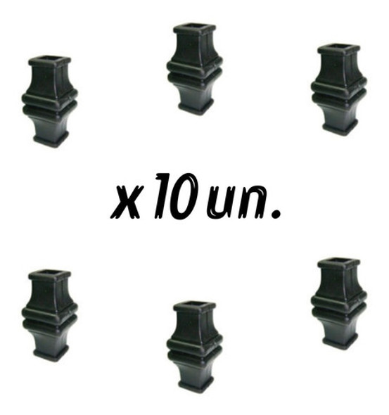 Aplique Adorno Para Rejas Nudo Cuadrado Chico - Pack 10 Un. 0