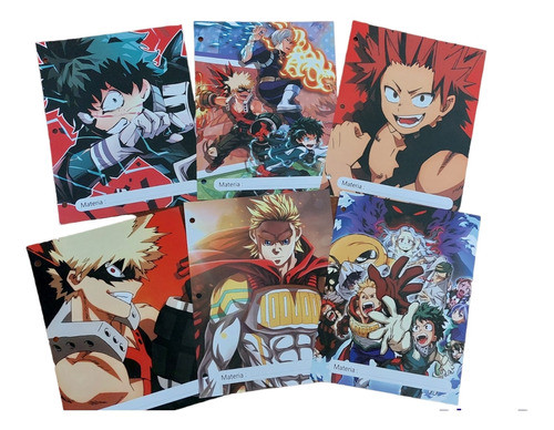 Asignaturas N°3 My Hero Academia Separadores Boku No Hero 0