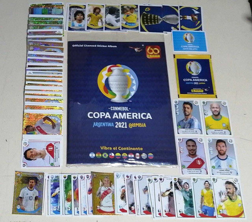 Copa America 2021  Panini  Album + 100 Figuritas Distintas 1