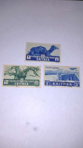 Eritrea Estampillas Lote Usadas Posesión Italiana Africana + 0