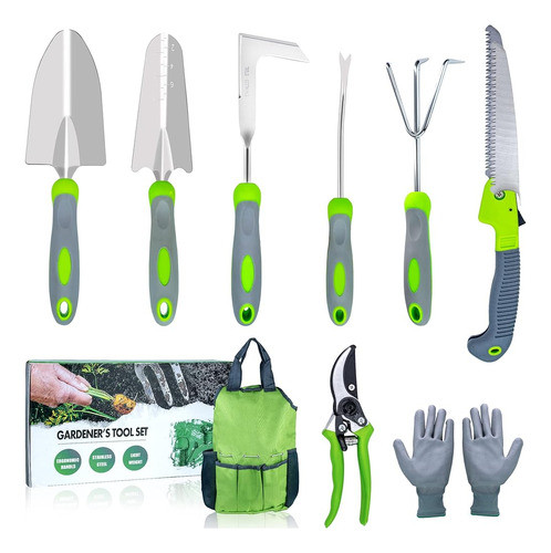 Conjunto De Herramientas De Jardín Gtshomo, 9 Piezas De Acer 0