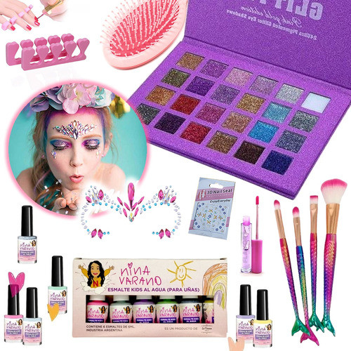 Kit O Set De Maquillaje Para Nena O Niña Juego De Spa Regalo 0