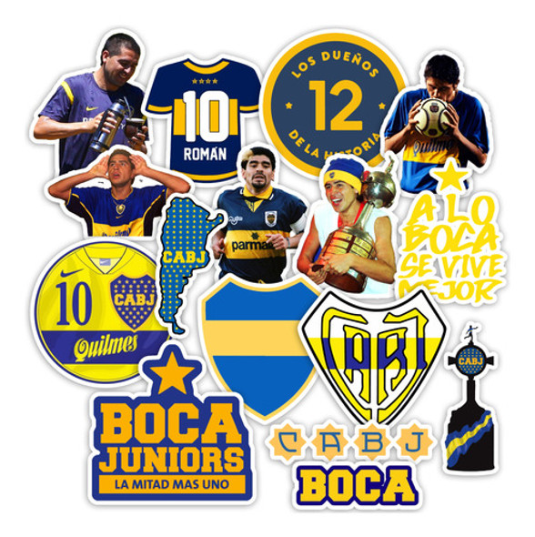 Stickers Boca Juniors 20 Unidades 4x4cm Pvc Plastificados 0 Stickers Boca Juniors 20 Unidades 4x4cm Pvc Plastificados 0