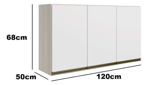 Mueble De Cocina Aereo Alto 3 Puertas Mdf 1
