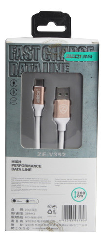 Zeqi Cable De Datos (usb - Usb-c) 2m     Model: Ze-v352 0