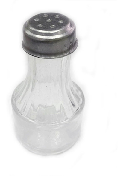 Salero Pimientero De Vidrio Tapa De Acero Condimentero 0