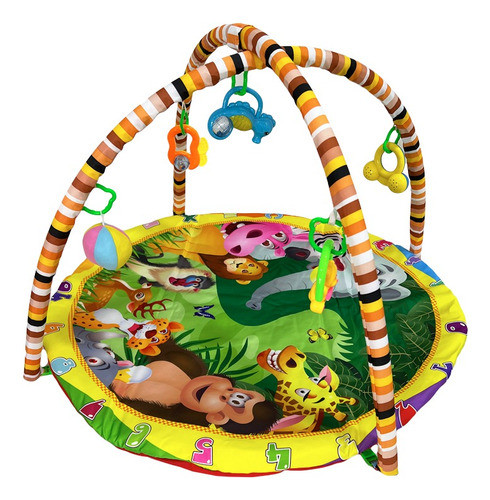 Gimnasio De Bebé Con Animales De La Selva Con Sonajero 0