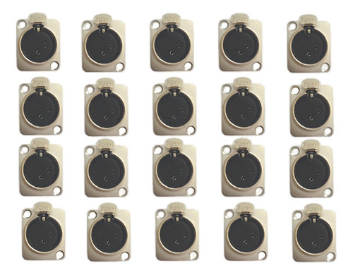 20  Plugs  Xlr Painel Femea Canon Sa2x - Santo Angelo 0