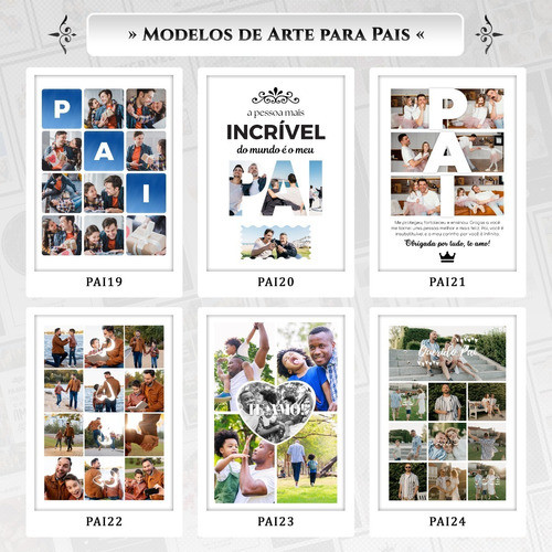 Artes Quadros Pai 22 Arquivo Editável Psd + Canva 0