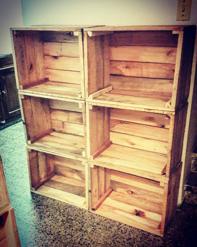 Cajones De Madera Feria Nuevos Frutas Y Verduras Impecables 0