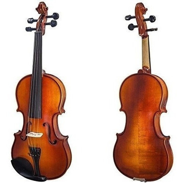Violin Ajustado De Ebano De Madera Maciza De 1/2 Tamaño Con 0 Violin Ajustado De Ebano De Madera Maciza De 1/2 Tamaño Con 0