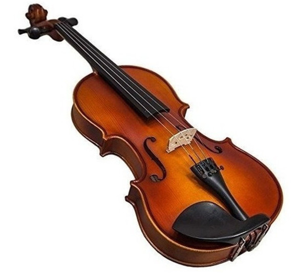Violin Ajustado De Ebano De Madera Maciza De 1/2 Tamaño Con 1 Violin Ajustado De Ebano De Madera Maciza De 1/2 Tamaño Con 1