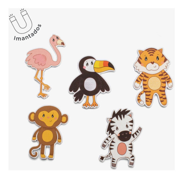Set X5 Animales Imantados Safari De Goma Eva Djur 220632 1 Set X5 Animales Imantados Safari De Goma Eva Djur 220632 1