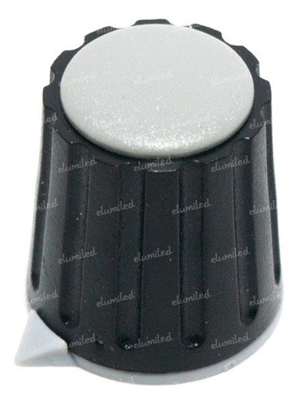 20 Perillas Potenciometro 17x20mm Eje Estriado 6mm Gris 0