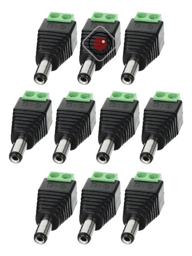 Plug Conector Ficha Alimentación Macho Utp Cámara Cctv X10 0