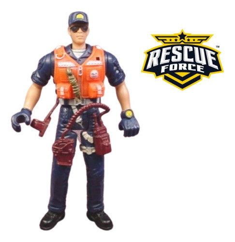 Figura Prefectura Muñeco Rescatista C/accesorios 0