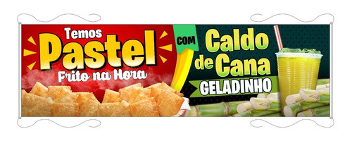 Faixa Banner Divulgação  60x300cm Pastel Com Caldo De Cana 0